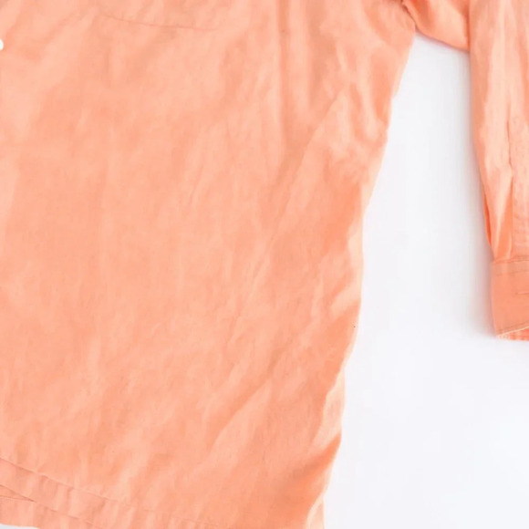 90S Polo By Ralph Lauren Orange Artist Workshirt 100% Cotton Button  Down Shirt - Picture 4 of 10